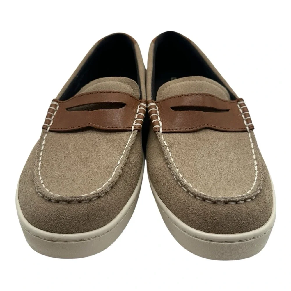 Cole Haan Nantucket Penny Loafer Mens Sz 8 Birch Beige Slip On Shoes C39800‎